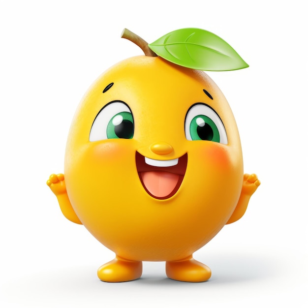 La mascotte dei cartoni animati Happy Mango