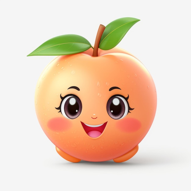 La mascotte dei cartoni animati Happy Peach