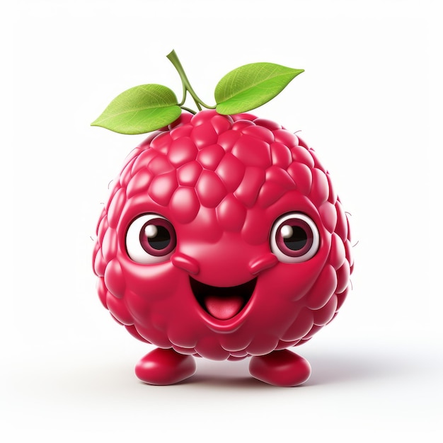 La mascotte dei cartoni animati Happy Raspberry