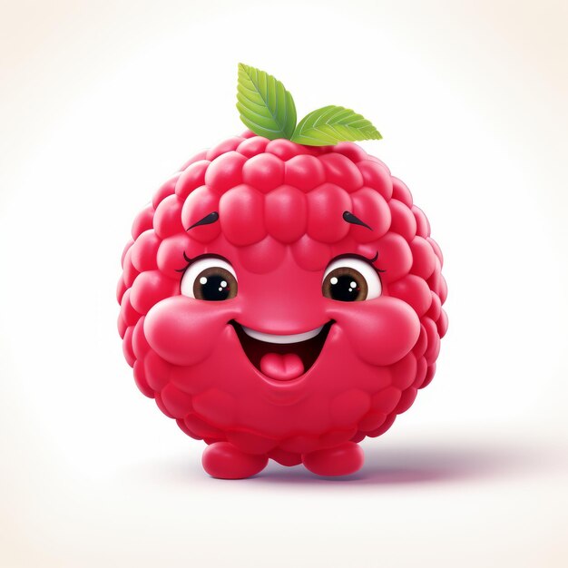 La mascotte dei cartoni animati Happy Raspberry