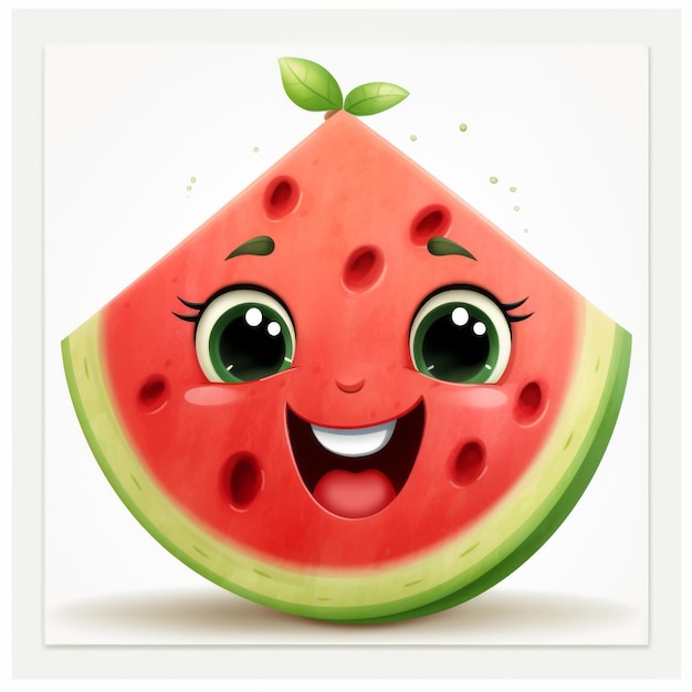 La mascotte dei cartoni animati Happy Watermelon