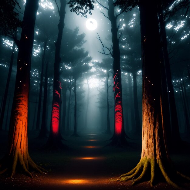 La misteriosa foresta incantata di Halloween