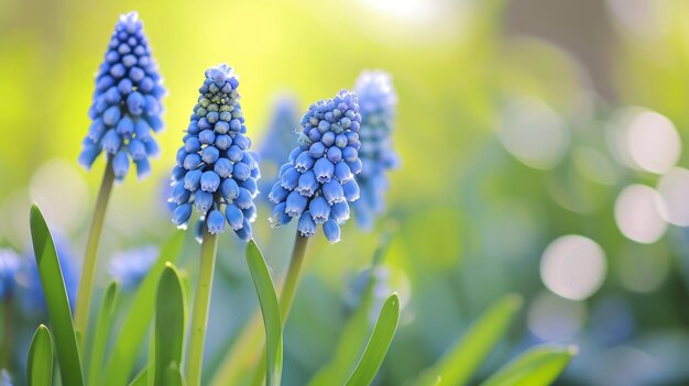 La natura abbraccia enigmaticamente l'affascinante muscari primaverile di Dublino Ballinteer