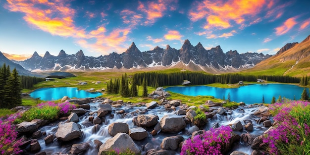 La natura del paesaggio di sfondo