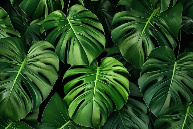 La natura di Monstera lascia la carta da parati sullo sfondo