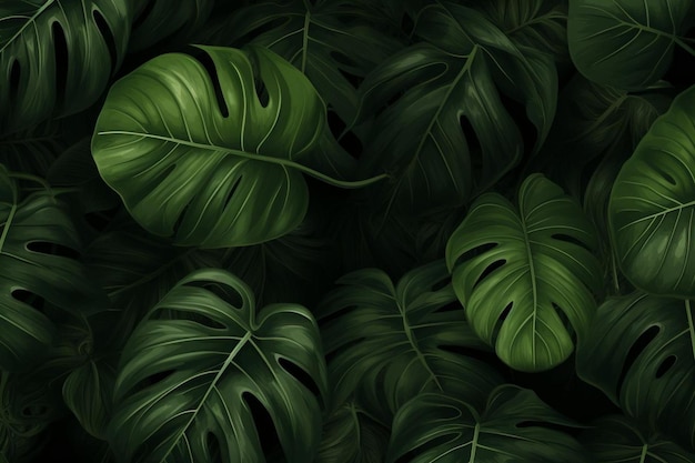 La natura di Monstera lascia la carta da parati sullo sfondo