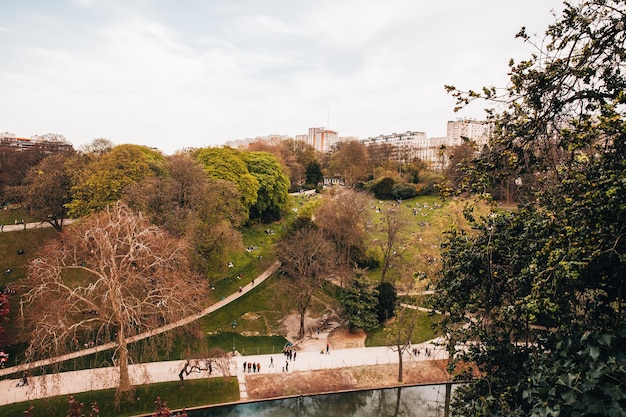 La natura osserva l'architettura e la vita della città di Parigi in Francia