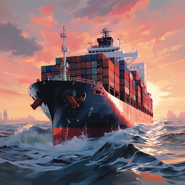 La nave portacontainer The Mighty Journeys of a Cargo Container Ship