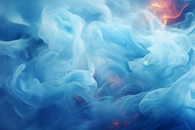 La nebbia eterea L'illustrazione astratta blu sfocata forma uno sfondo affascinante e da sogno