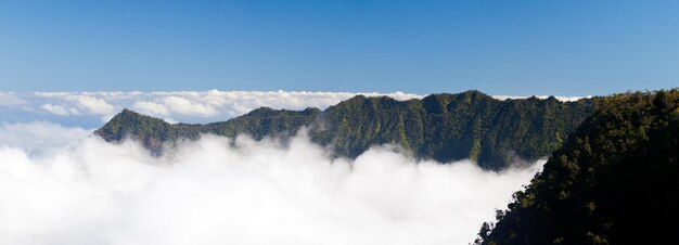 La nebbia si forma sulla valle di Kalalau Kauai