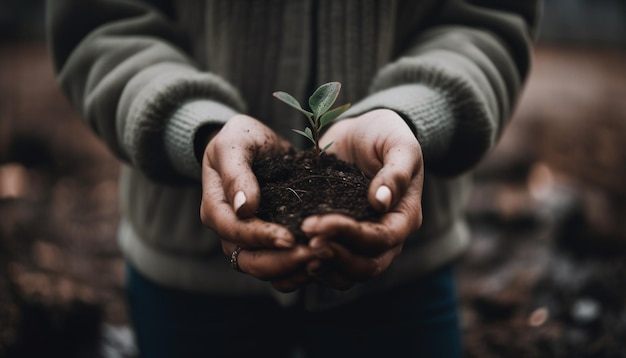 La nuova vita inizia con il lavoro di squadra nella natura generato dall'IA