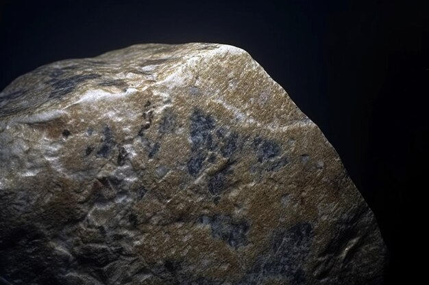 La pabstite è una rara pietra naturale preziosa su uno sfondo nero generata dall'AI.