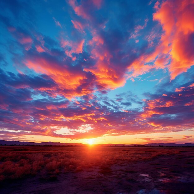 La palette celeste cattura l'affascinante cielo dell'alba