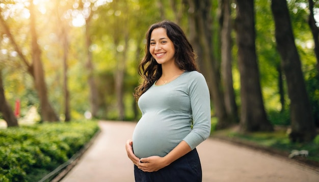 la pancia delle donne in gravidanza celebra la bellezza e l'attesa di una nuova vita con particolare attenzione alla madre