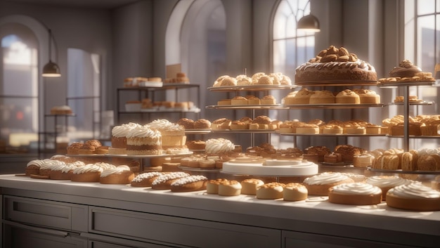 La panetteria delizia un display fotorealistico in Unreal Engine