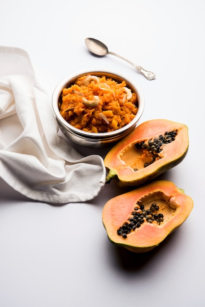 La Papita o Papaya Halwa è una gustosa ricetta dolce indiana