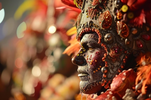 La parata del carrozzone del carnevale a Rio de Janeiro Un'immagine vivace e colorata generata da Ai