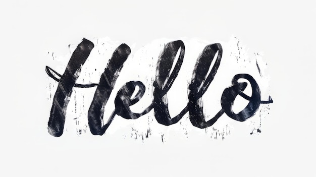 La parola "Hello" creata nella calligrafia moderna