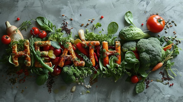 La parola salute è fatta di verdure e frutta ai