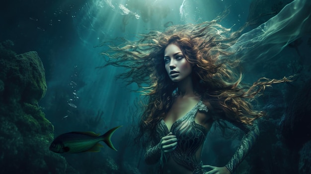 La parola sirena è nella parte inferiore dell'immagine