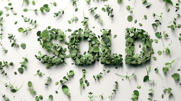 La parola Venduta creata in Thyme Typography