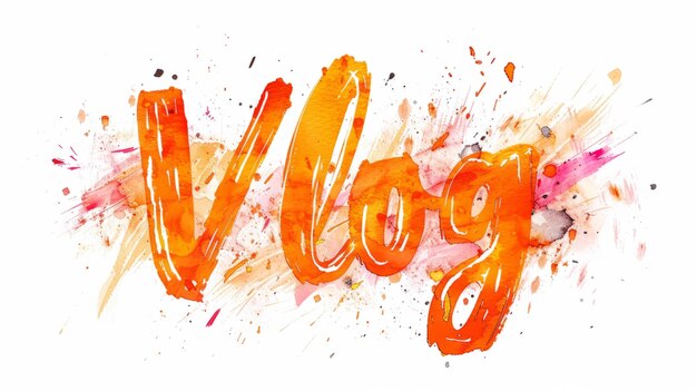 La parola Vlog creata in Brush Calligraphy