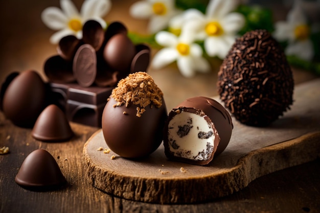 La Pasqua è tanto cioccolato Uova di cioccolato in tavola Oltre a riferirsi all'amore e all'affetto, il cioccolato trasforma i giorni più ordinari essendo la via più breve per un dolce sorriso