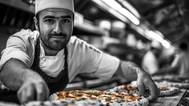 La perfezione della pizza dietro le quinte con un maestro cuoco