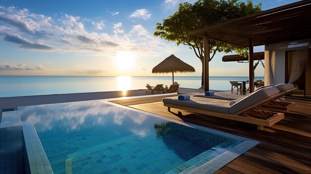 la piscina a o vicino alle Maldive a Sunny