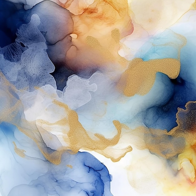 La pittura astratta del fumo di arte macchia lo sfondo orizzontale IA generativa
