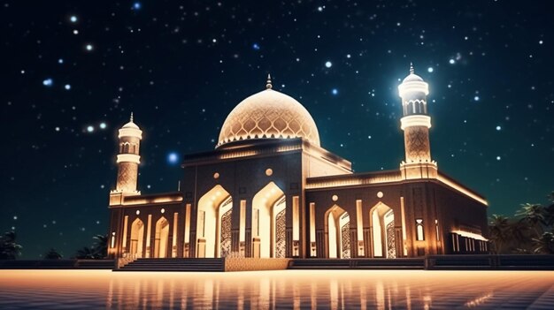 la più grande moschea musulmana o islamica edificio di architettura bianca attrazione turistica di riferimento
