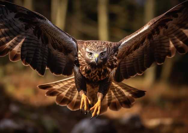 La poiana comune è un rapace di taglia medio-grande