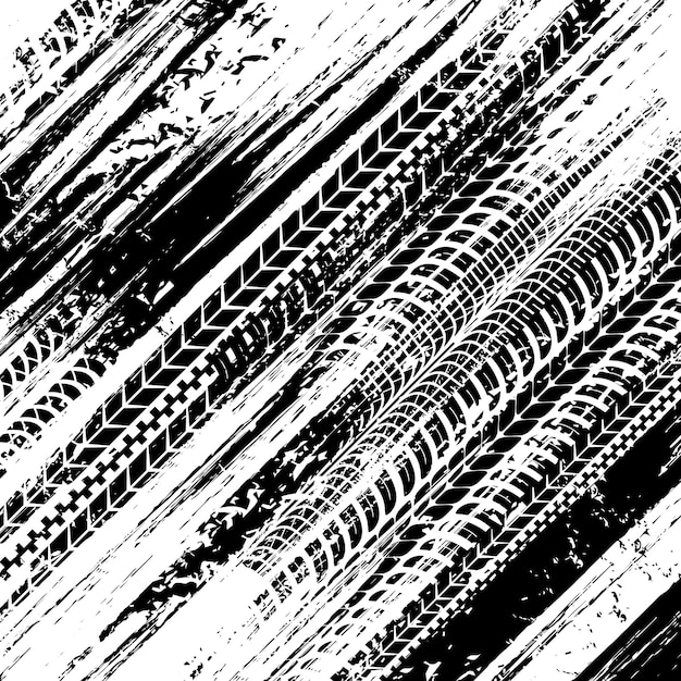 La protezione dei pneumatici per auto traccia la struttura del vettore grunge