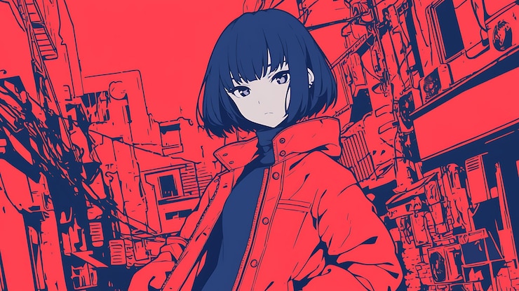 Foto la ragazza con il cappotto rosso