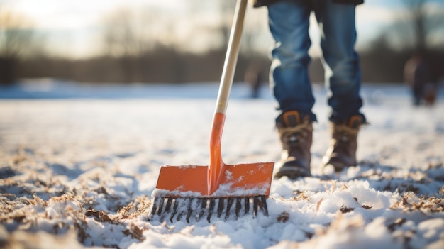 La resilienza dell'inverno Una figura solitaria che affronta con determinazione la distesa innevata