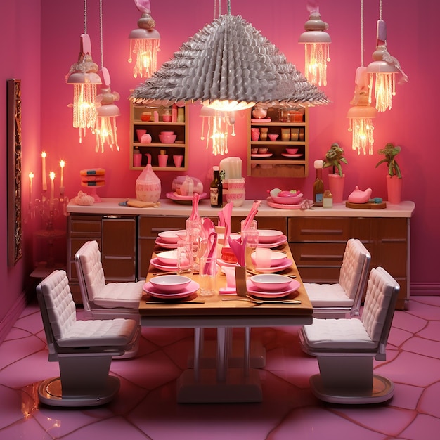 La sala da pranzo di classe di Barbie Un ambiente elegante per feste favolose