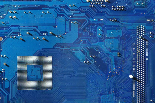 La scheda madre del computer da vicino