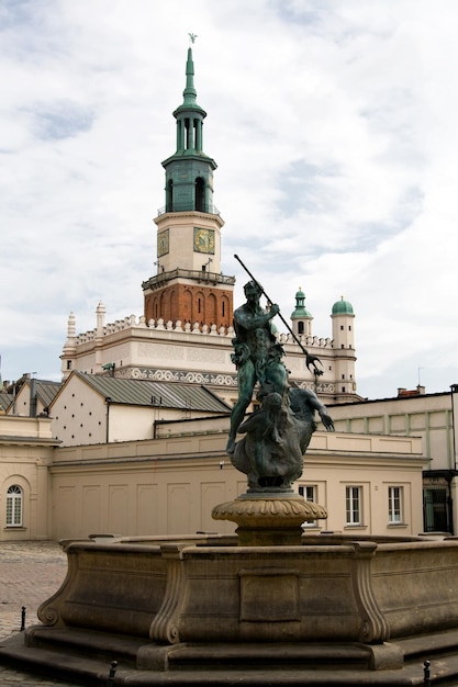 La scultura di Nettuno a Danzica Polonia Europa