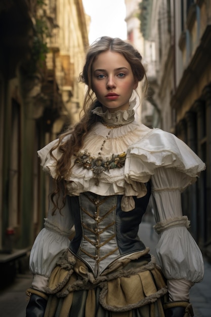 La semplicità e la raffinatezza dell'eleganza degli abiti barocchi Eleganza e opulenza accattivanti Un viaggio visivo nella squisita moda vittoriana del XIX secolo