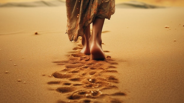 La sensazione di sabbia tra le dita dei piedi