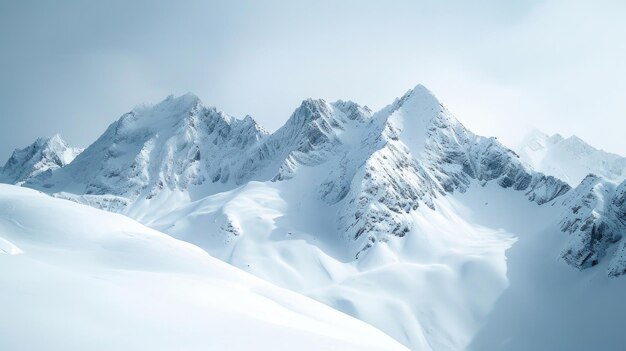 La serena bellezza delle Alpi adornate dalla neve incontaminata che ricopre le imponenti vette