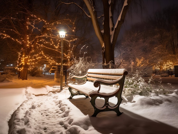 La serenità della vigilia di Natale nella neve