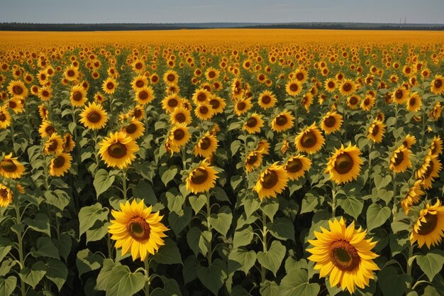 La sinfonia aerea dei girasoli