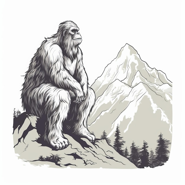 La solitudine di Bigfoot sulla montagna