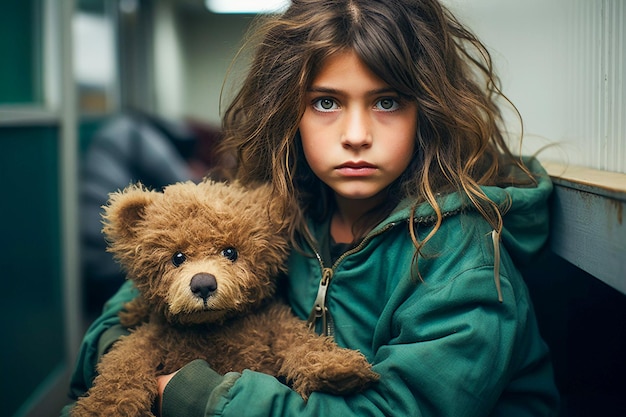 La speranza del paziente Un bambino malato attende la visita del medico IA generativa