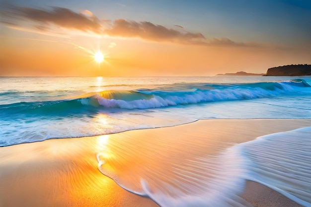 La spiaggia con l'acqua limpida e turchese