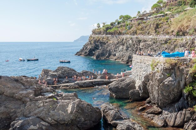 La spiaggia contro il cielo