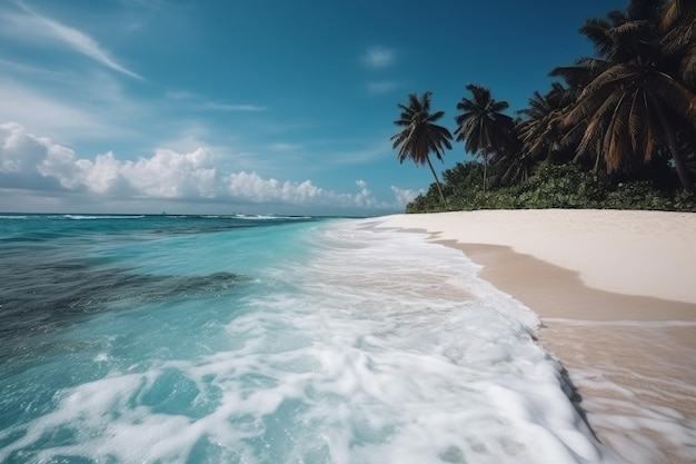 La spiaggia dell'oceano delle Maldive genera Ai