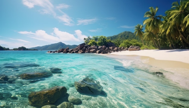 la spiaggia delle vacanze tropicali foto di archivio dell'isola