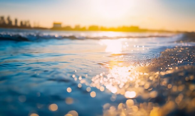 La spiaggia di sabbia il tramonto sull'oceano la carta da parati marina il tramonto sul fiume l'alba del sole l'albe dell'alba